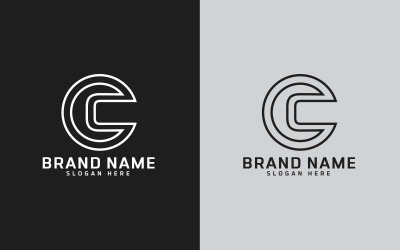 Новый дизайн логотипа буквы C в форме круга - Фирменный стиль