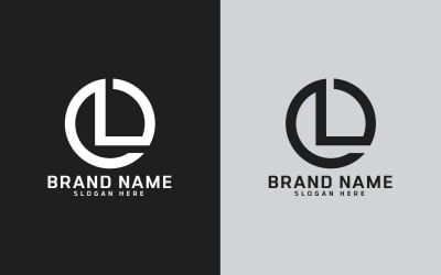 Nowa marka L litera Circle Shape Logo Design - tożsamość marki