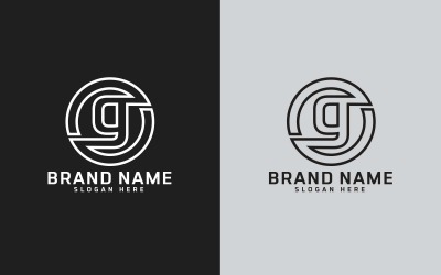 Nytt märke G-bokstav Cirkelformig logotypdesign -Små bokstav