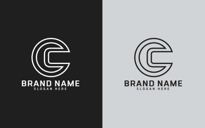 Nytt varumärke C-bokstav Cirkelform logotypdesign - varumärkesidentitet