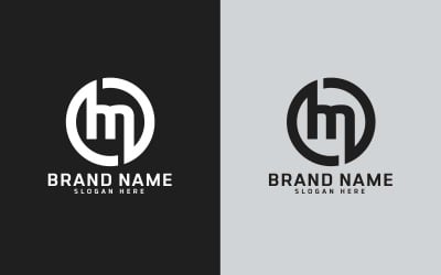 Projektowanie logo Creative M letter Circle Shape - tożsamość marki