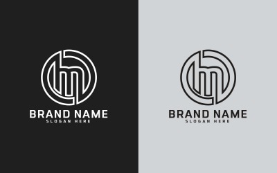 Új márka M betű Kör alakú Logo Design - Kis betű