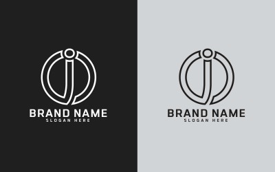 Značka J písmeno Circle Shape Logo Design