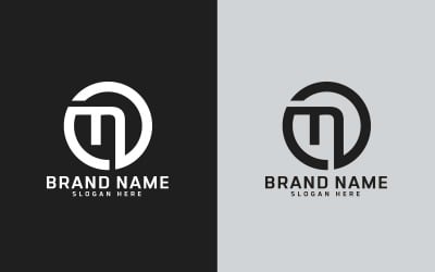 Značka N písmeno Circle Shape Logo Design - Malé písmeno