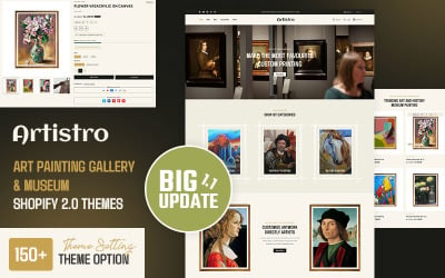 Artistro – Művészi festészet és kézzel készített kézműves termékek többcélú Shopify 2.0 reszponzív téma