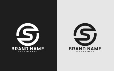Brand S letter Circle Shape Logo Design - Identità del marchio