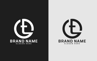 Brand T letter Circle Shape Logo Design - SMALL LETTERS
