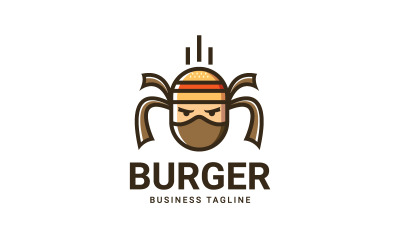 Burger Ninja Logo Template