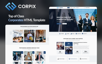 Corpix - Plantilla web adaptable para consultoría empresarial y corporativa