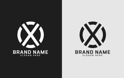 Creative X letter Circle Shape Logo Design - Identité de marque