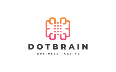 Data Dots Brain Logotyp Mall