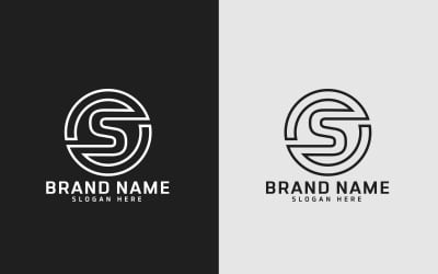 Merk s letter Circle Shape Logo Design