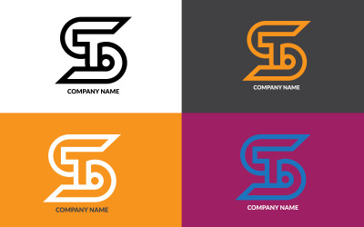 Modelo Simples de Design de Logotipo de Empresa ST