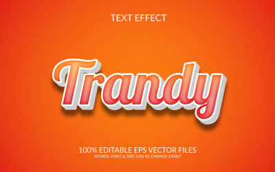 Шаблон Trandy 3D Editable Vector Eps Text Effect Template