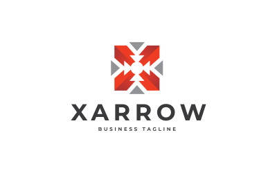 Xarrow - Harf X Logo Şablonu