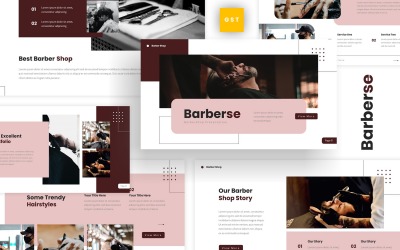 Barberse — Modello per presentazioni Google del negozio di barbiere