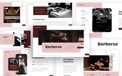 Barberse — Шаблон Keynote для парикмахерской