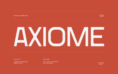 Axiome - Elegantní bezpatkové písmo