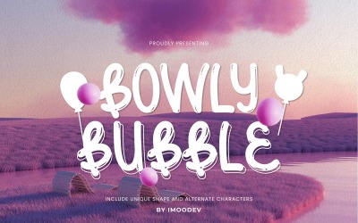 Bowly Bubble - police de bulles audacieuses