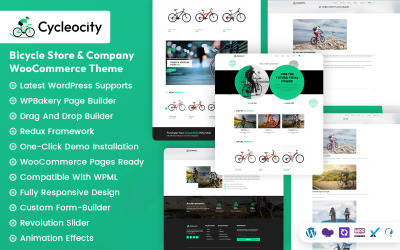 Cycleocity - Negozio di biciclette e tema WooCommerce aziendale