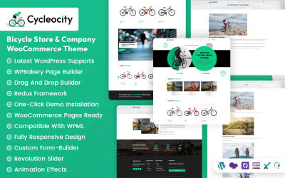 Cycleocity - Tema de WooCommerce para tienda de bicicletas y empresa