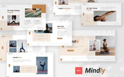 Mindly — Modèle PowerPoint de yoga