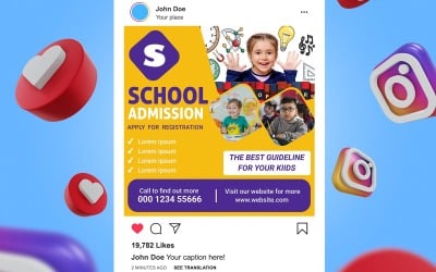 School Admission Social Media Ads Banner