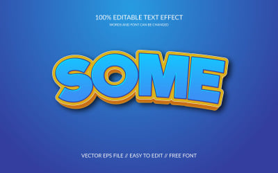 Some Editable Vector Eps 3D Text Effect Template Design
