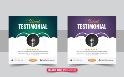 Feedback dei clienti o revisione del layout del design dei post sui social media