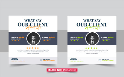Feedback van klanten of Review social media post