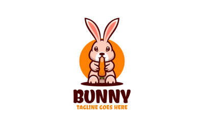 Logotipo de dibujos animados de la mascota del conejito 2