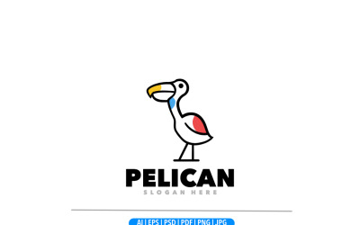 Szablon projektu logo symbol pelikana