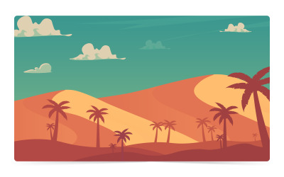 Vector a ilustração da paisagem do deserto
