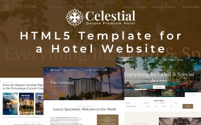 Celestial - HTML5 Hotels webbplatsmall