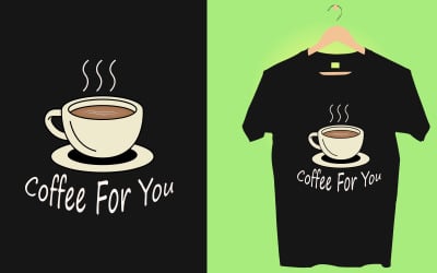 Design della maglietta della Giornata internazionale del caffè
