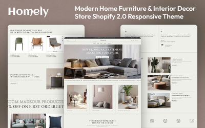 Homely - Negozio di mobili per la casa moderni e decorazioni per interni Multiuso Shopify 2.0 Tema reattivo