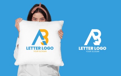 Креативный шаблон логотипа AB