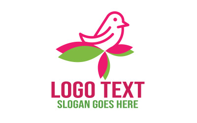 Logo del modello di logo della vita degli uccelli