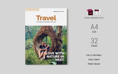 Modèle de magazine de voyage 01