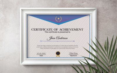 Progettazione del modello di certificato aziendale.