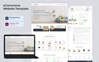Shopify Ecommerce website PSD &amp;amp; XD template