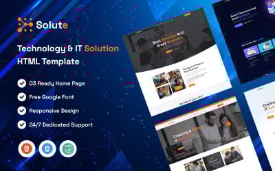 Solute - HTML5-sjabloon voor technologie en IT-oplossingen
