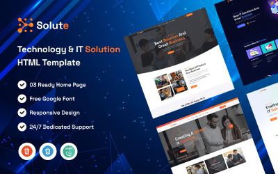 Solute - 技术和 IT 解决方案 HTML5 模板