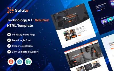 Solute - Technology &amp;amp; IT Solutions HTML5 Template