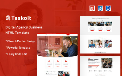 Taskoit — Шаблон бизнес-сайта цифрового агентства