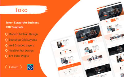 Toko - Корпоративный бизнес PSD Шаблон