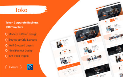 Toko - Plantilla PSD de negocios corporativos