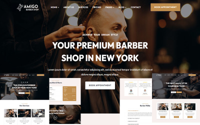 Amigo - modelo de site HTML5 responsivo para barbearia