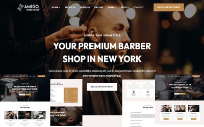 Amigo - Plantilla de Sitio Web HTML5 Responsivo de Peluquería
