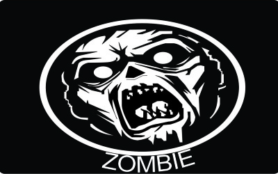 Conception graphique de logo zombie